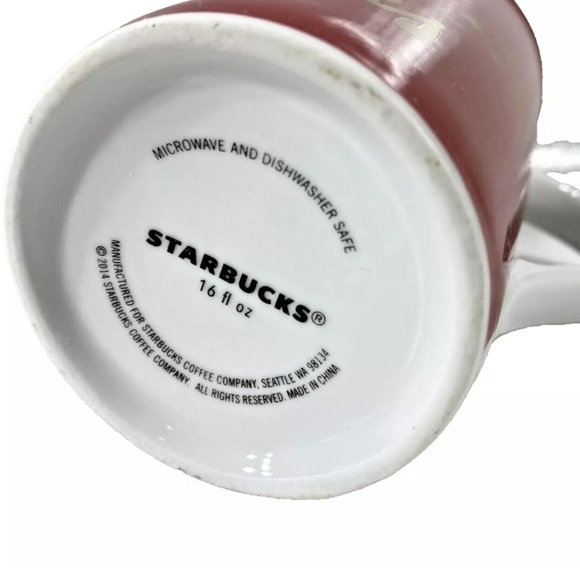 Starbucks Coffee Cup All that Sparkles Christmas 16oz Red Mug Vintage 2014 - Picture 6 of 6